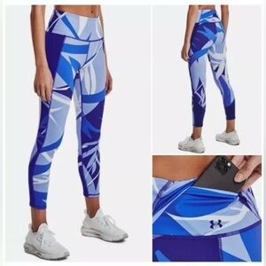 Under Armour Women's UA Reflect Printed Ankle Leggings Small Back Pocket
